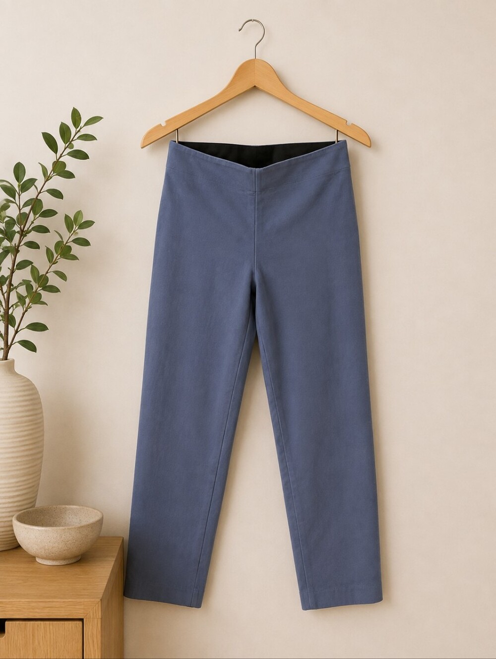 a new day Slate Blue Pants with Black Waistband